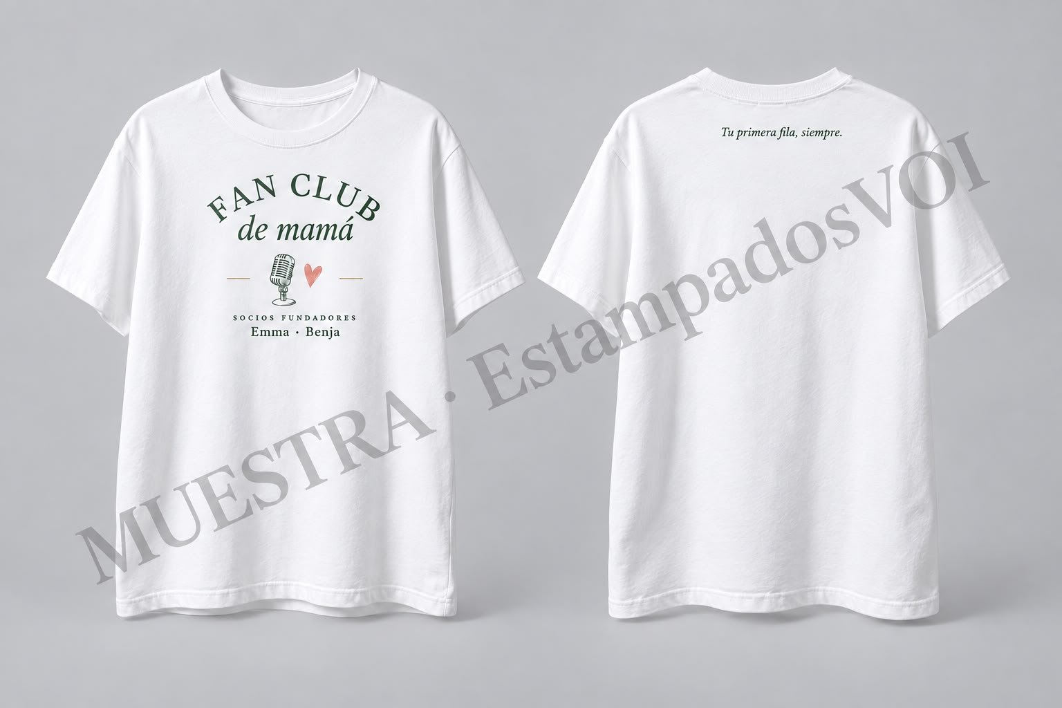 Remera con Diseño Fan club de Mamá