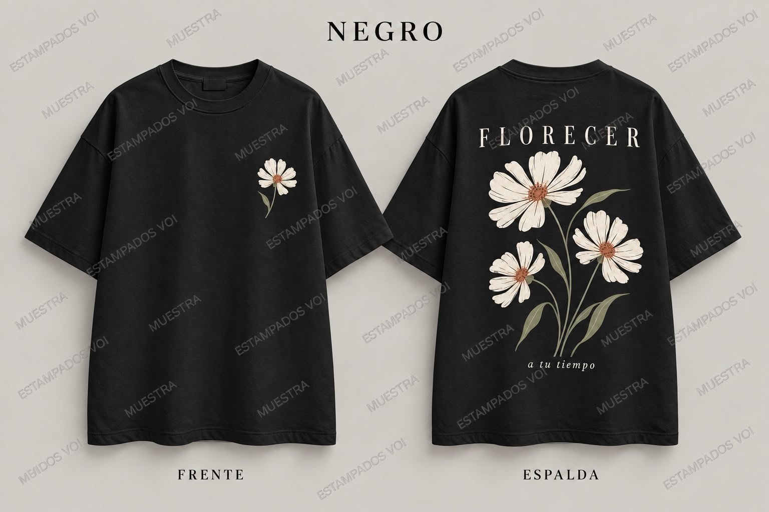 Remera con Diseño Florecer a tu tiempo