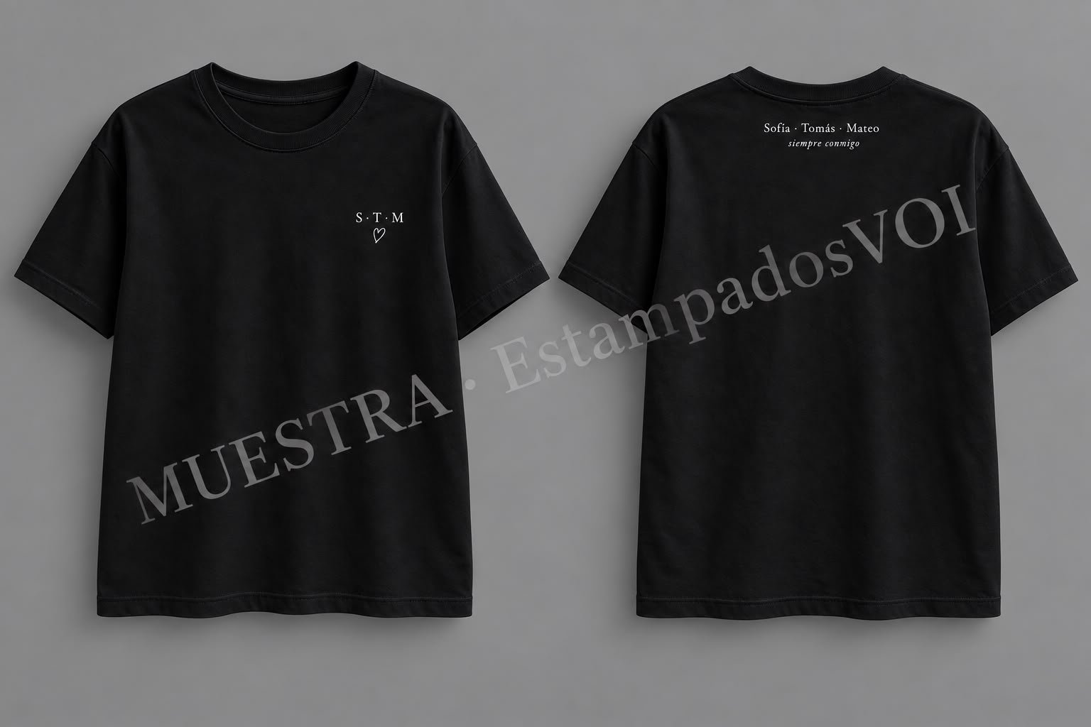 Remera con Diseño Iniciales día de la Madre