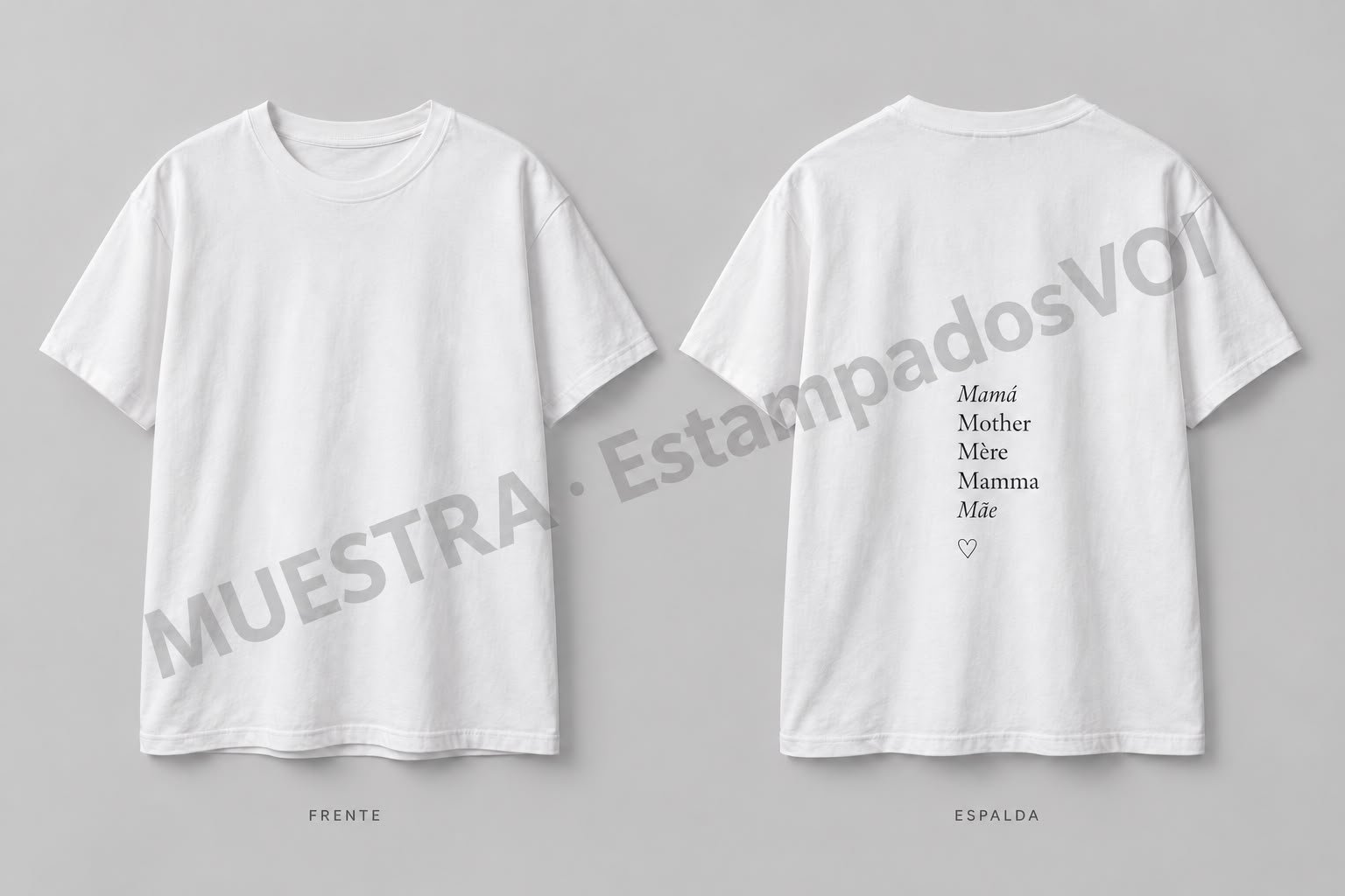 Remera con Diseño Mamá en idiomas