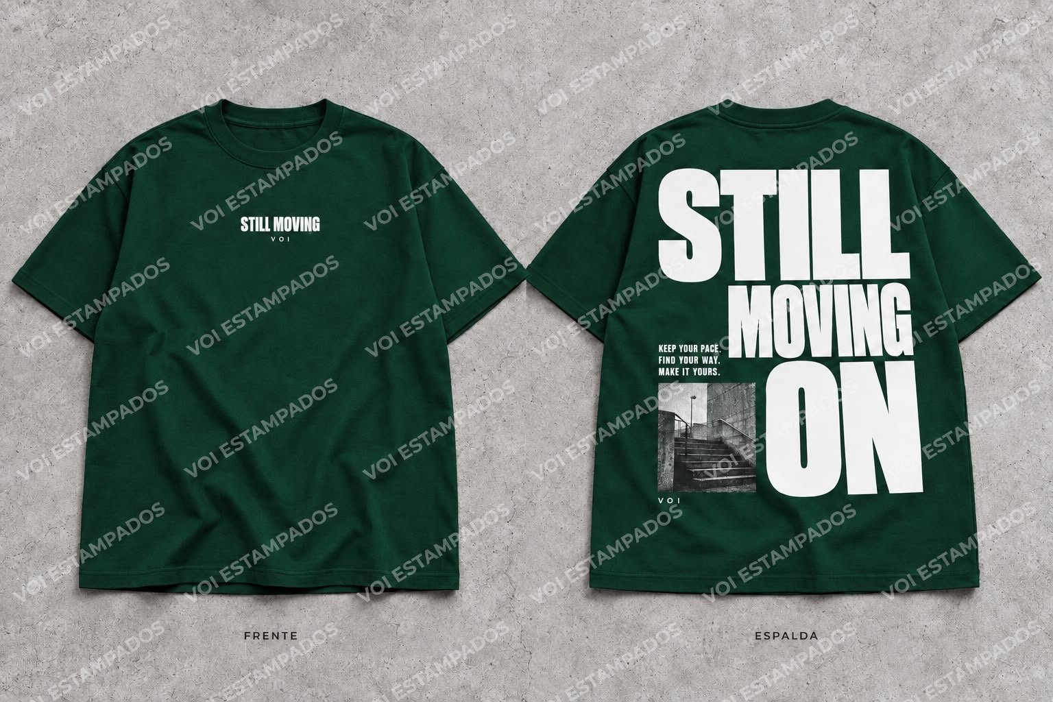 Remera con diseño Still Moving ON de VOI