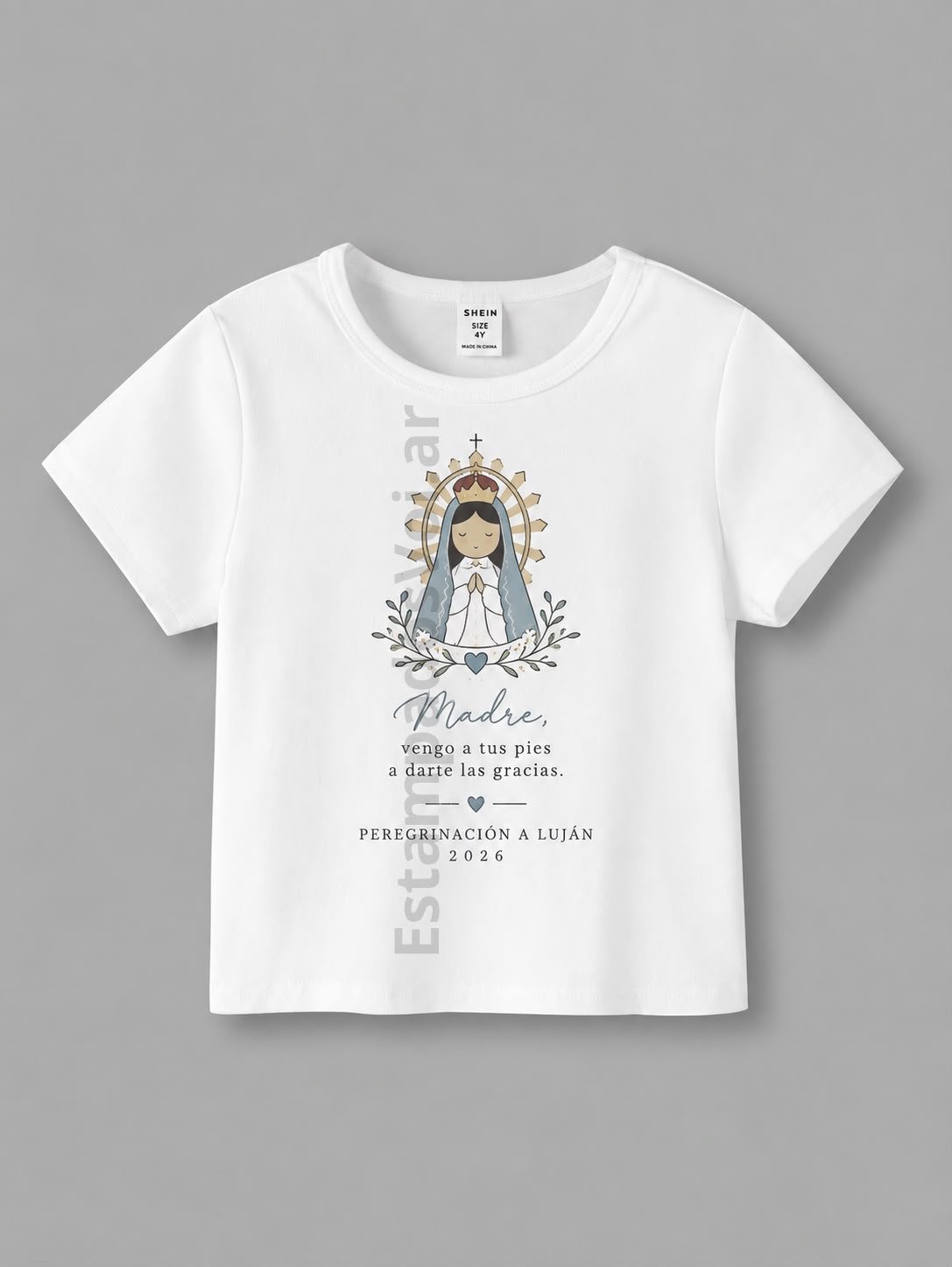 Remera con Diseño VIRGEN, VENGO A TUS PIES de VOI