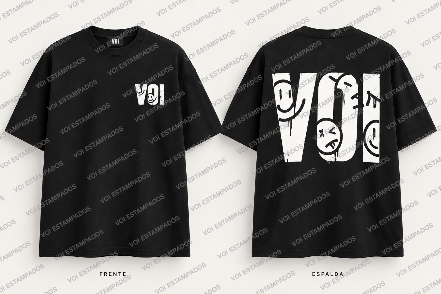 Remera con Diseño único VOI emoji