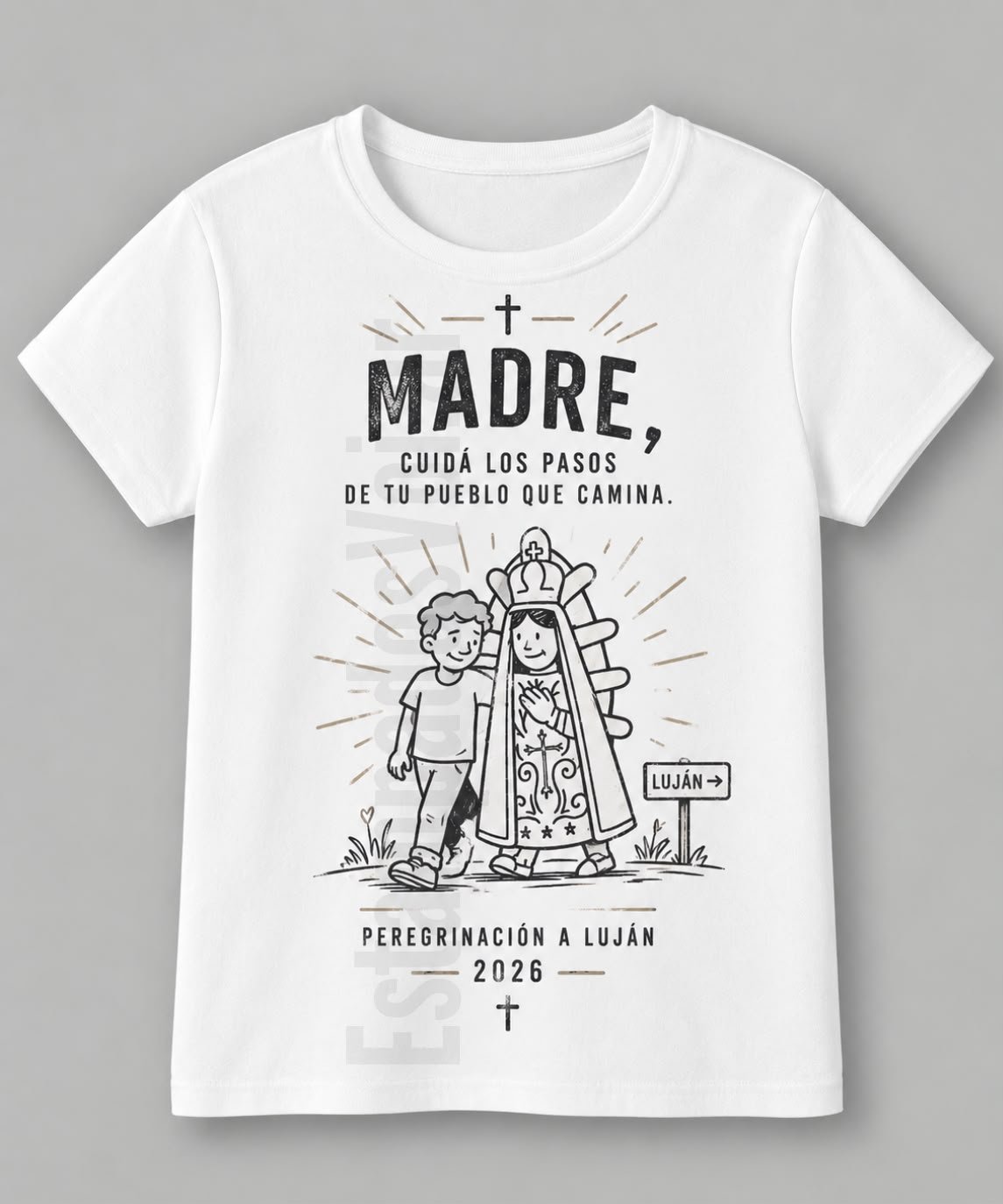 Remera Personalizada Virgen de Lujan hombre